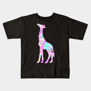 PSYCHEDELIC GIRAFFE Kids T-Shirt